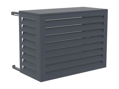 Cache clim / pompe à chaleur en aluminium - Gris anthracite - LATAKI