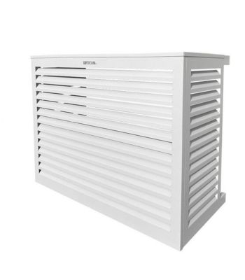 Cache climatiseur - ALUMINIUM - taille S - Blanc - Esthétique - Réduit nuisances sonores