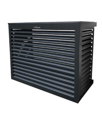 Cache climatiseur - pompe à chaleur ALUMINIUM ANTHRACITE taille M