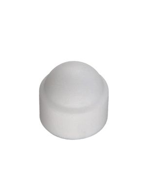 Cache Ecrou ou cache tête vis Tête hexagonale TH M8 Polyéthylène blanc Sur plat 13 - 1 pièce