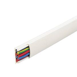 Passage de sol pour câbles - 50x12mm - Blanc - particulier