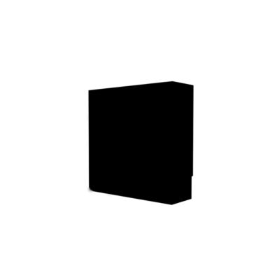 Cache nourrice plomberie ATOLE en acier Noir - Largeur fixe - Taille 1 : 450 x 450 x 150 mm