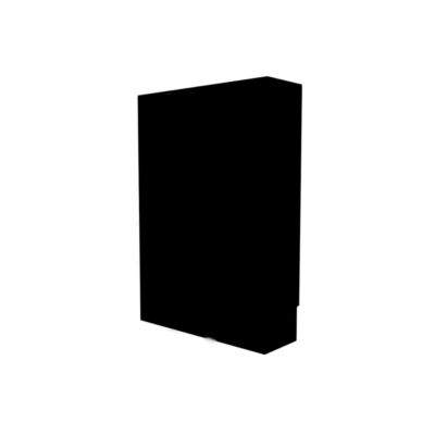Cache nourrice plomberie ATOLE en acier Noir - Largeur fixe - Taille 4 : 650 x 450 x 150 mm
