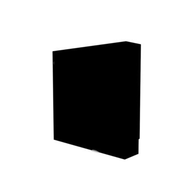 Cache nourrice plomberie ATOLE en acier Noir - Largeur fixe - Taille 5 : 650 x 650 x 150 mm