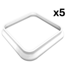 Cache platine pour poteau de clôture Morey blanc 9010 (lot de 5)