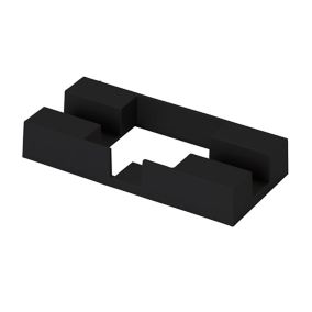 Cache platine rectangulaire plastique GoodHome Neva RAL 7021 anthracite 15,5 x 8 x h.3 cm