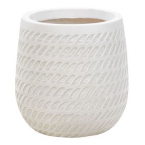 Cache-pot 19 cm blanc cassé LIVADIA