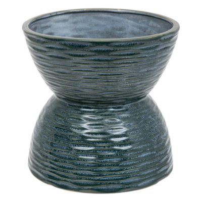 Cache pot "Be vintage" D19cm bleu canard - Atmosphera