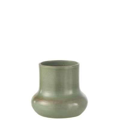 Cache-pot céramique bleu gris 21x21x21 cm