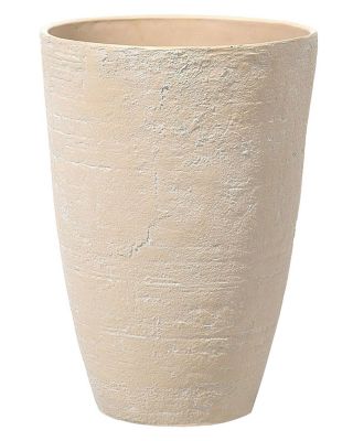 Cache-pot d'extérieur traditionnel en fibre d'argile beige CAMIA