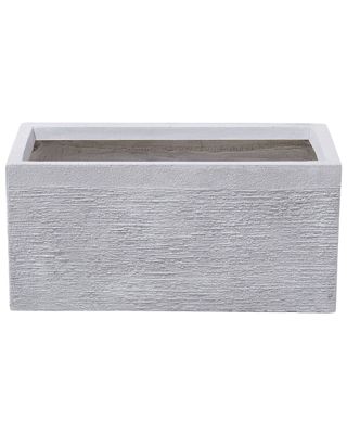 Cache-pot d'extérieur traditionnel en fibre d'argile blanc MYRA