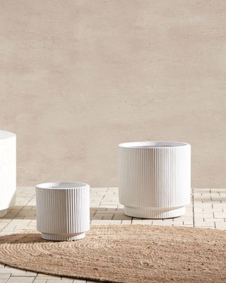 Cache-pot DARIA 37 cm Blanc cassé