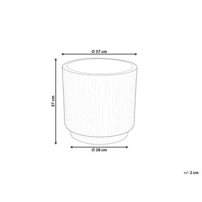 Cache-pot DARIA 37 cm Blanc cassé
