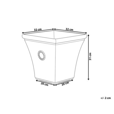Cache-pot ELATEIA Pierre 32 cm Blanc