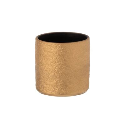 Cache-pot en céramique doré 16.5x16.5x17 cm