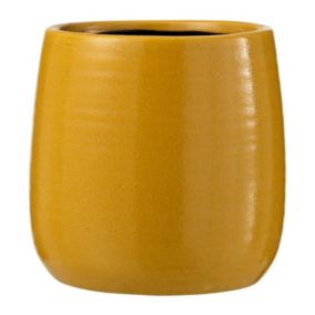 Cache-Pot en Céramique "Uni" 16cm Ocre