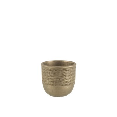 Cache-pot en ciment vert 12x12x11 cm