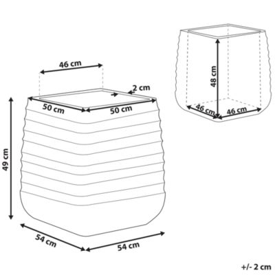 Cache-pot PARIKIA 46 cm Blanc cassé