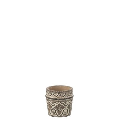 Cache-pot provence en terracotta brun 11x11x11cm