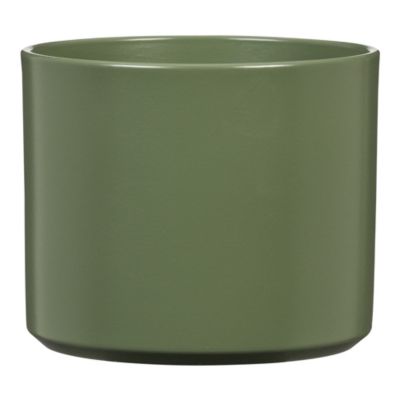 Cache-pot rond céramique vert 631 Myrte Scheurich ø16 x h.15 cm