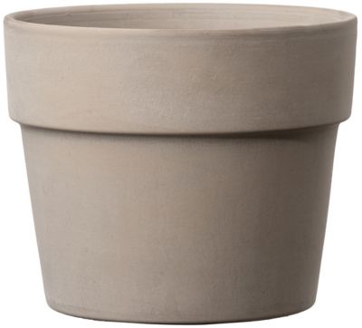 Cache pot rond terre cuite Perfetto Grafite ø15,2 x h.13 cm