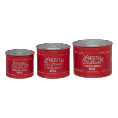 Cache pot traditionnel en métal x3 - Atmosphera