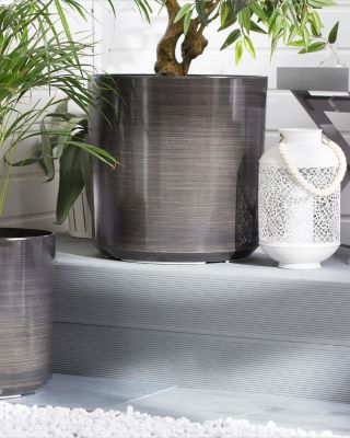 Cache-pot VAGIA Pierre 43 cm Gris