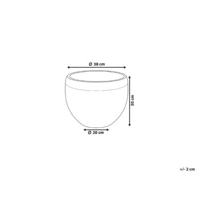 Cache-pot ZAKROS Céramique 38 cm Noir