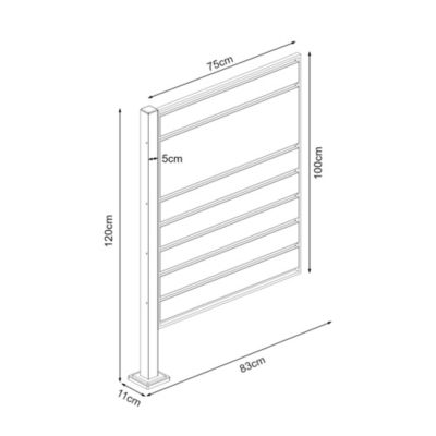 Cache-poubelle Uusikaupunki acier galvanisé 120 x 83 x 11 cm anthracite effet bois en.casa