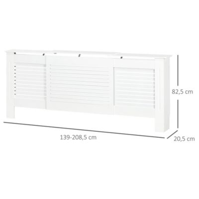 Cache-radiateur design contemporain longueur extensible 139-208,5L x 20 ...
