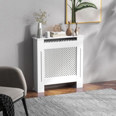 Cache-radiateur design - habillage radiateur motif rond - dim. 78L x ...