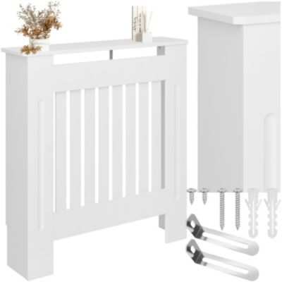 Cache-radiateur en bois MDF de qualité blanc