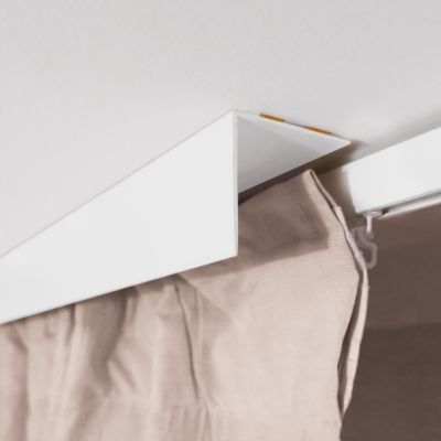 Cache-rail de rideau adhesif 30x30 mm QUEST - baguette de finition PVC ...