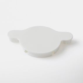 Cache-trou de charnière en plastique GoodHome blanc ø35 mm, 4 pièces