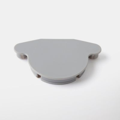 Cache-trou de charnière en plastique GoodHome gris ø35 mm, 4 pièces