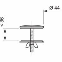 Cache-trou Wirquin en laiton chromé Ø 43 mm