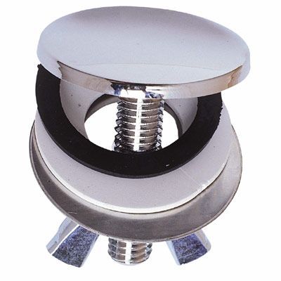 Cache-trou Wirquin en laiton chromé Ø 43 mm