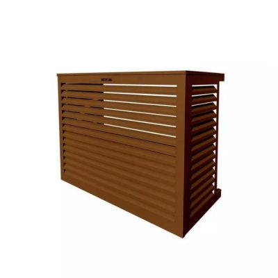 Cache unité extérieure en aluminium brun argile taille S - DECOCLIM - 23AS8003
