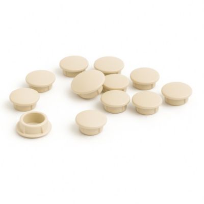 Cache vis beige clair diamètre 6mm - Lot de 10
