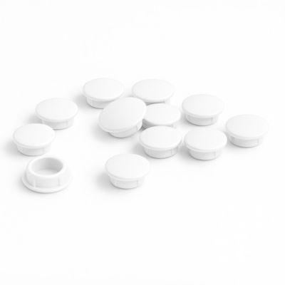 Cache vis blanc diamètre 6mm - Lot de 10