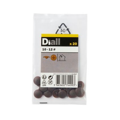 Cache-vis vis marron ø10-12 mm - 20 pièces