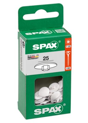 Cache-vis vis T20 blanc ø12 mm - 25 pièces