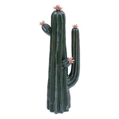 Cactus déco Exotic panama H.40cm céramique vert prairie - Atmosphera