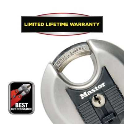 CADENAS MASTER LOCK Laiton 2 Clés Anse Acier cémenté DIA:6mm/L25mm -L