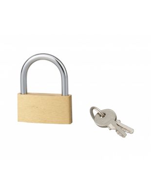 Cadenas BASIC à clé, base 40 mm, anse acier, 2 clés - SERRUPRIX