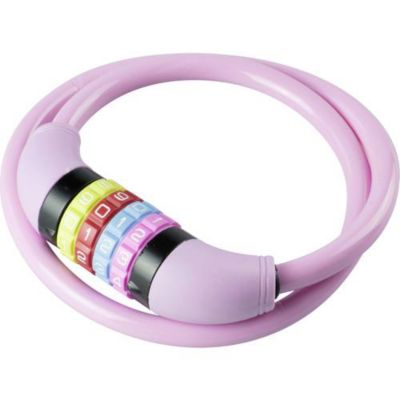 Cadenas câble enfant Burg Wächter 210 C 65 GIRLS - câble 10 mm, combinaison 4 chiffres, rose
