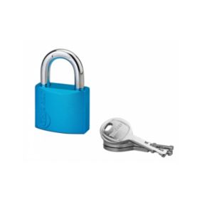 Cadenas à clé Colorful, laiton, intérieur, anse acier, 40mm, 3 clés - THIRARD