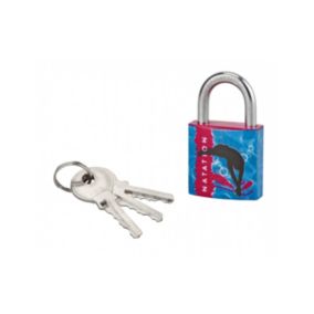 Cadenas à clé Line Sport Natation, acier, intérieur, anse acier, 30mm, 3 clés - THIRARD