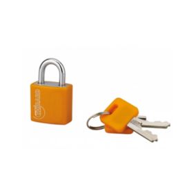 Cadenas à clé Maxium Color Orange, intérieur, aluminium, 20mm, 2 clés - THIRARD