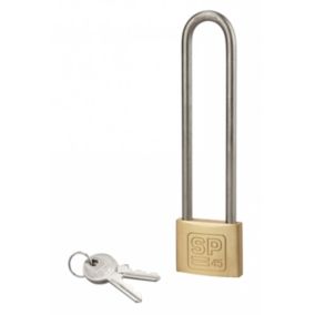 Cadenas à clé SP, anti-corrosion, 45 mm anse haute inox, 2 clés laiton - Serrurerie de Picardie